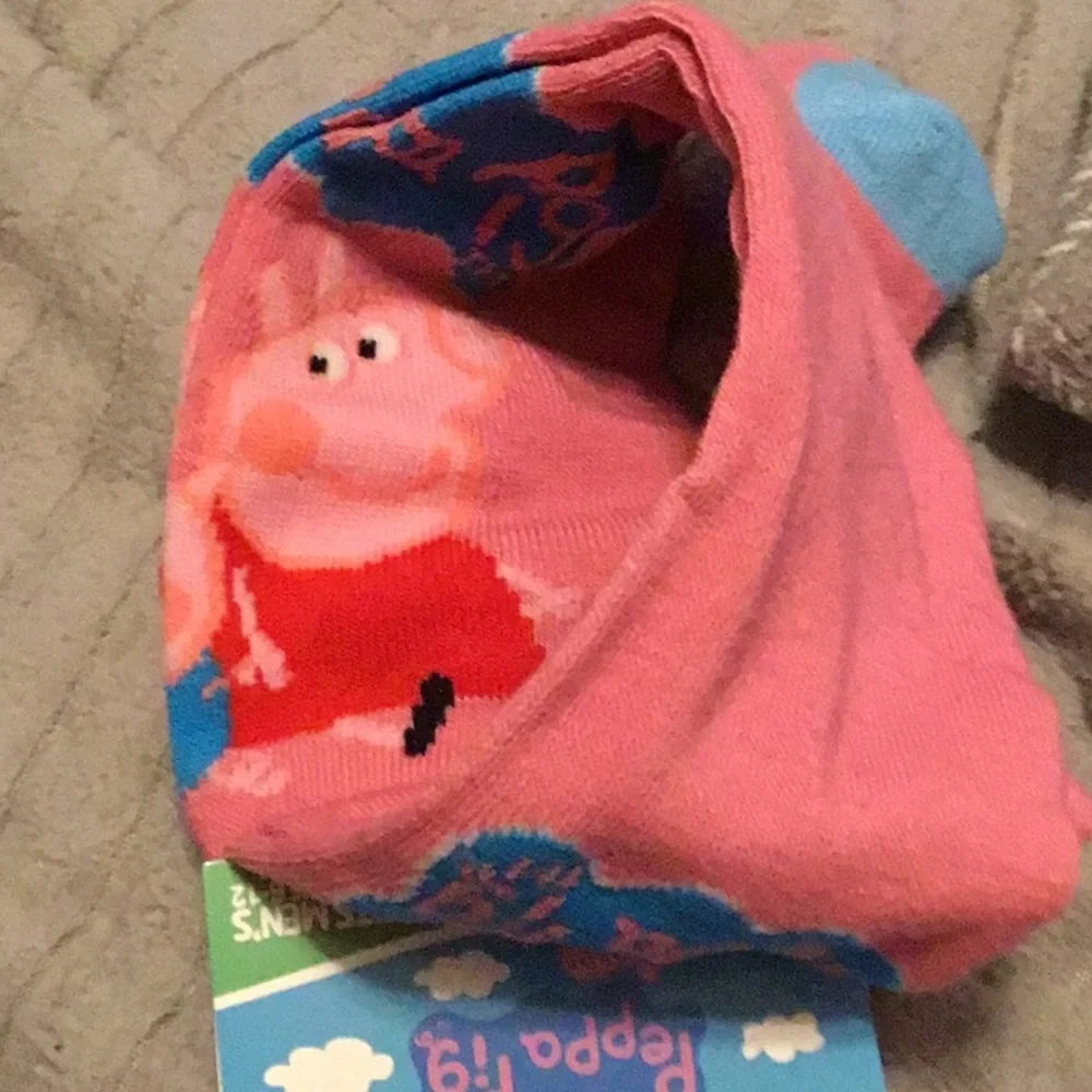 Peppa Pig Ankle Socks Pink and Blue new mens unisex